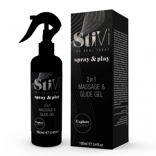 Hot Stivi Spray&amp;Play Massage &amp;Glide Gel 2In1 100Ml - Olejek do masażu