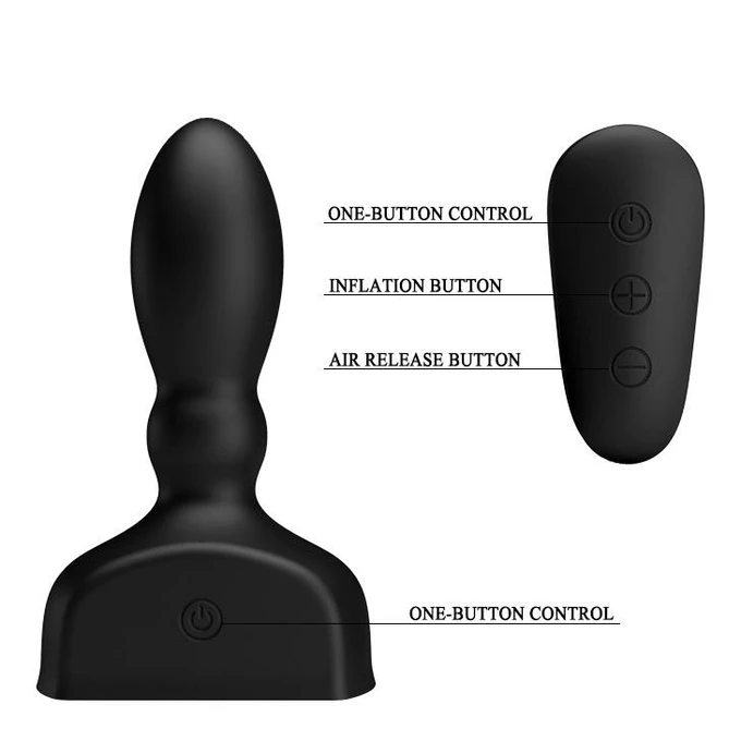 Mr. Play Inflatable Anal Plug - Wibrujący korek analny z pilotem i opcją napompowania
