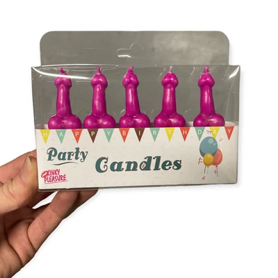 Kinky Pleasure Świeczki Party Penis Candles 5Pcs Pack Pink