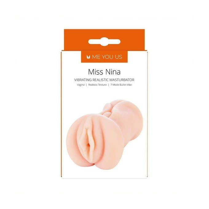 Me You Us Miss Nina Premium Vibrating Realistic Masturbator Flesh - Masturbator naturalistyczny