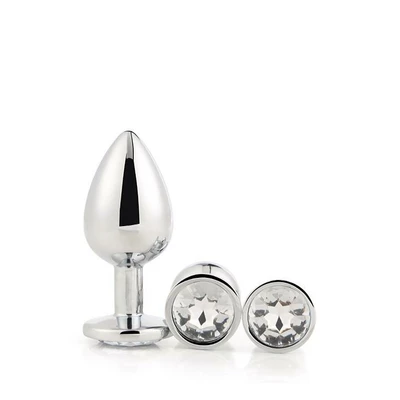 Dream Toys Gleaming Love Silver Plug Set - Zestaw korków analnych, Srebrny