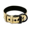 Lovetoy Bondage Fetish Metallic Pup Collar With Leash gold - Obroża ze smyczą, Złoty