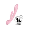 Satisfyer Triple Oh Pink - Wibrator króliczek i wand 2w1, Różowy