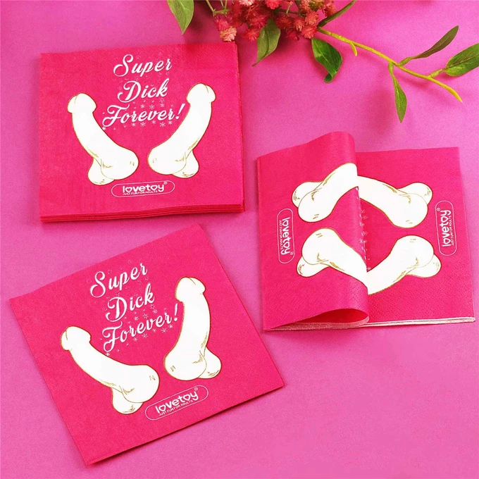 Lovetoy Super Dick Forever Bachelorette Paper Napkins(Pack Of 10)