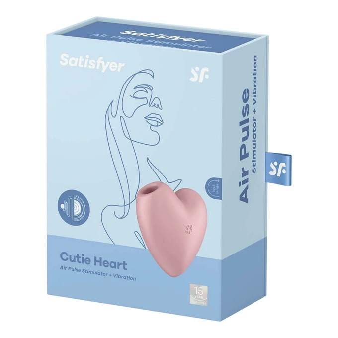 Satisfyer Cutie Heart (Light Red) - Soniczny wibrator łechtaczki