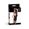 Glossy Delilah - Body ze sznurowaniem wetlook, czarne