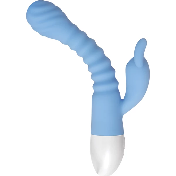 Evolved Bendy Bunny - Flexibilní králičí vibrátor, modrý