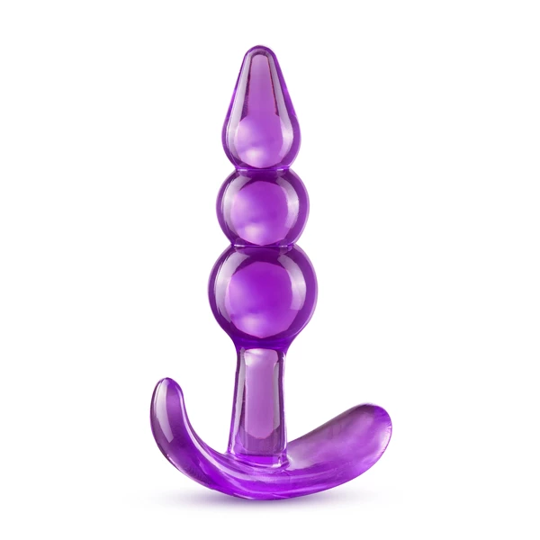 B Yours Triple Bead - Anální kolík, fialový