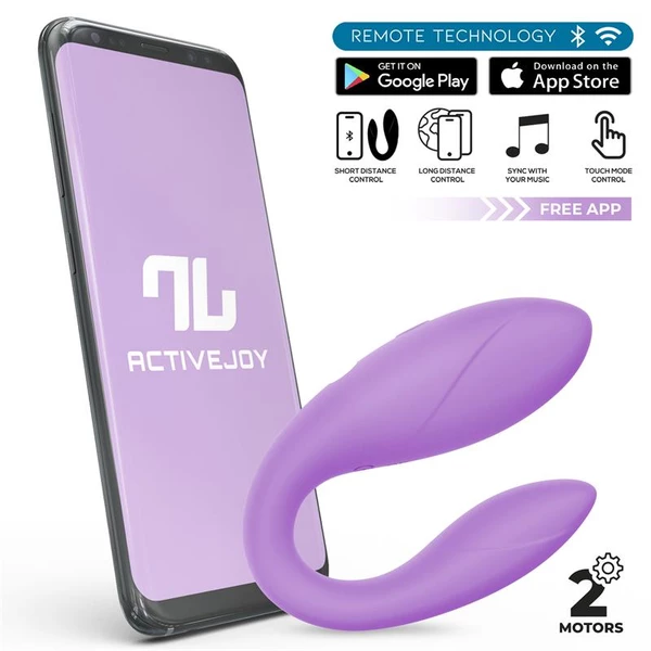 IntoYou Couple toy - Elastické vibrující vajíčko ovládané aplikací, Fialové