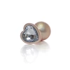 Boss Series Pearl Gold Heart Plug - Diamantový anální kolík, velikost M