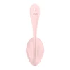 Satisfyer Ribbed Petal - Vibrační vajíčko ovládané dálkovým ovladačem a aplikací, Světle růžové
