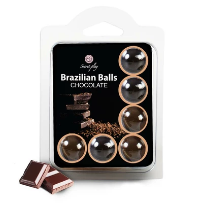 Secret Play Set 6 Brazilian Balls Chocolate - Brazylijskie kulki do masażu