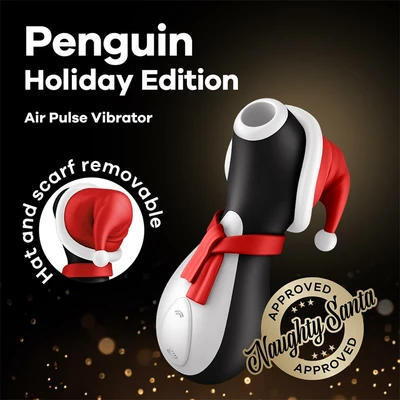 Satisfyer Penguin Holiday Edition - Bezdotykový masážní stimulátor klitorisu, vánoční verze