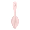 Satisfyer Ribbed Petal - Vibrační vajíčko ovládané dálkovým ovladačem a aplikací, Světle růžové