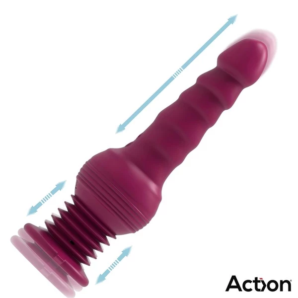 Action Rocket Ultra - Klasicý vibrátor s pulzní funkcí, s přísavkou