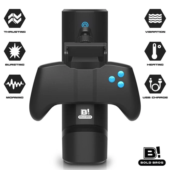 Bold Bros Conty Game Controller - Masturbátor s funkcí vibrace, tlačení a ohřívání