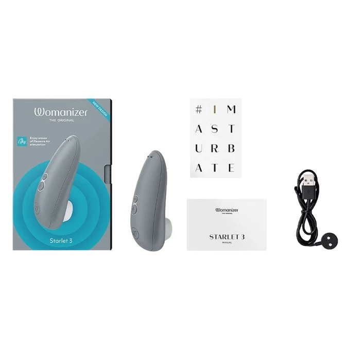 Womanizer Starlet 3 Gray - Bezkontaktní stimulátor klitorisu, šedý