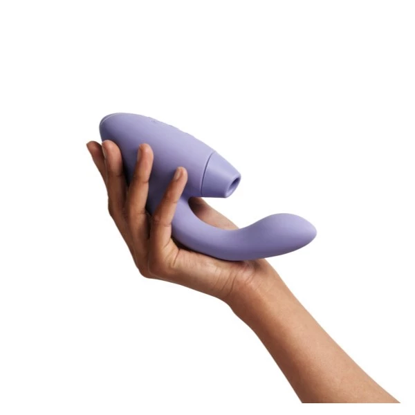 Womanizer Duo 2 - Králičí vibrátor s bezdotykovým masérem klitorisu, lila