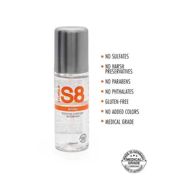 Stimul8 S8 Wb Anal Lube 125Ml Natural - Żel analny