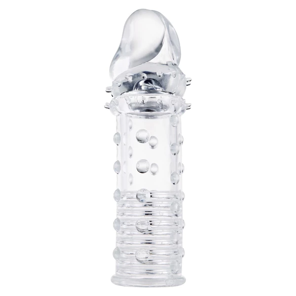 TOYJOY Power Stud Sleeve Transparent - Nakładka na penisa, Przezroczysty