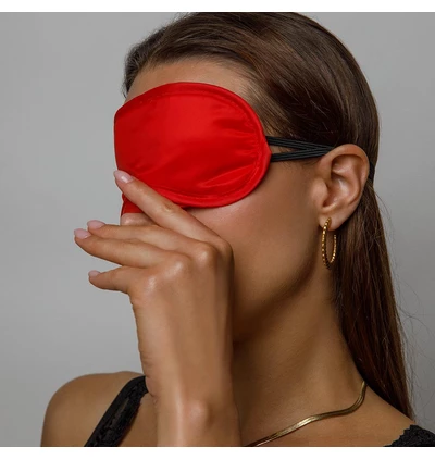 Crushious Satin Blindfold - Škraboška na oči, Červená