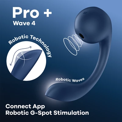 Satisyer Pro+ Wave 4 - G-bod a stimulátor klitorisu s technologií Air Pulse, řízený aplikací