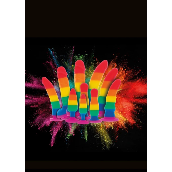 TOYJOY Happy Stuffer Large Rainbow - Dildo klasyczne na przyssawce