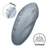 Satisfyer Tap &amp; Climax 1 Blue - Grey - Klitorální vibrátor, Modro-šedý