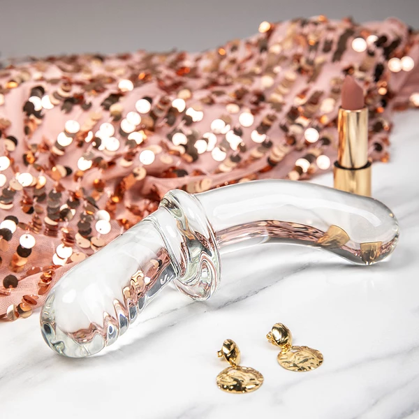 Satisfyer Double Crystal - Oboustranné dildo, průhledné