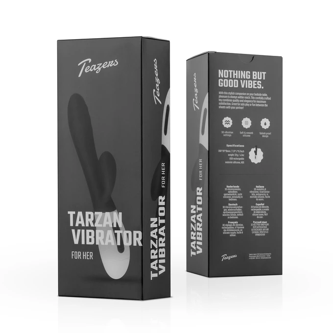 Teazers Tarzan Vibrator - Wibrator króliczek, czarny