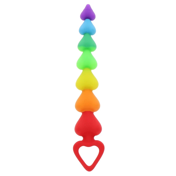TOYJOY Rainbow Heart Beads Rainbow - Koraliki analne