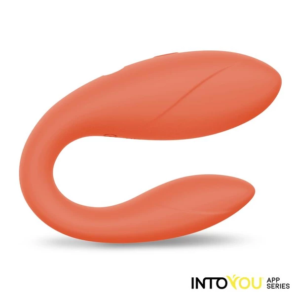 IntoYou Couple toy - Elastické vibrující vajíčko ovládané aplikací, Korálové