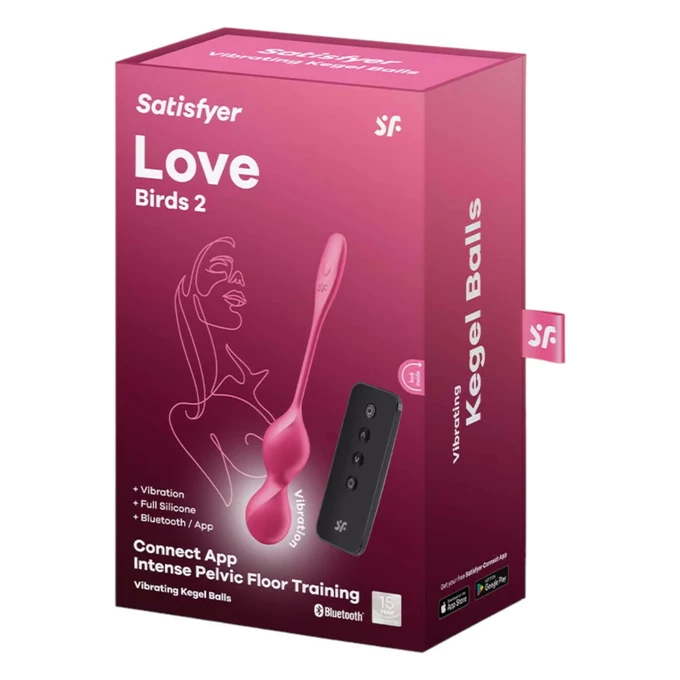 Satisfyer Love Birds 2 - Vibrující gejša kuličky ovládané dálkovým ovladačem nebo aplikací