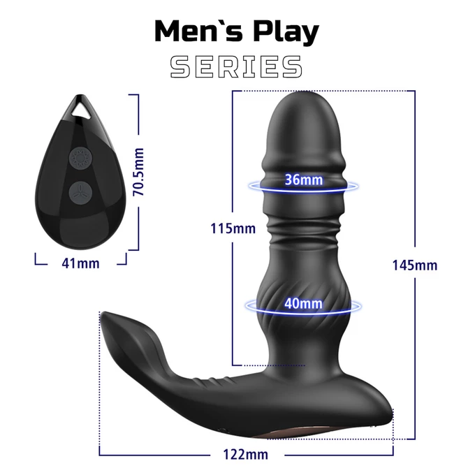 Erospace Men's Play B4 - Masážní přístroj na prostatu s posuvným pohybem