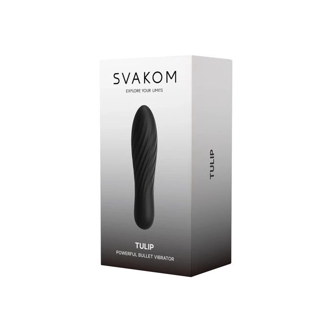 Svakom Tulip Black - miniwibrator, Czarny