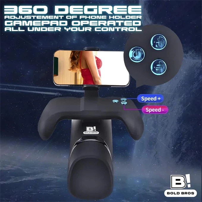 Bold Bros Conty Game Controller - Masturbátor s funkcí vibrace, tlačení a ohřívání