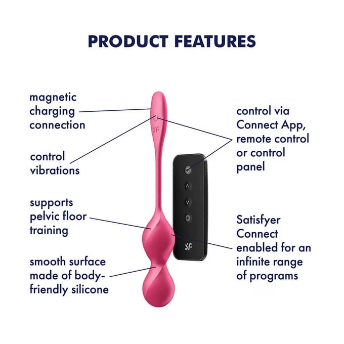 Satisfyer Love Birds 2 - Wibrujące kulki gejszy, sterowane pilotem lub aplikacją