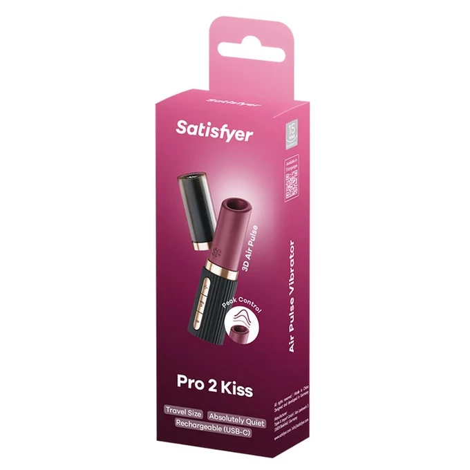 Satisfyer Pro 2 Kiss - Mini vibrátor na klitoris ve tvaru rtěnky