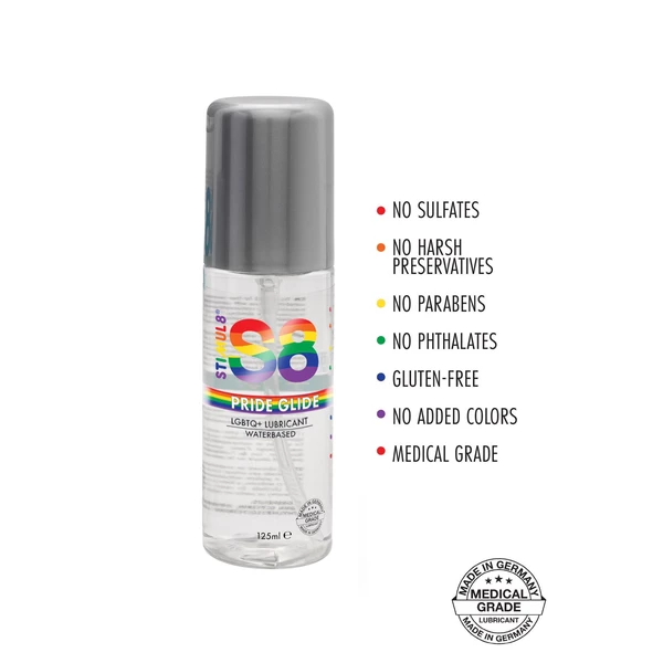 Stimul8 S8 Wb Pride Glide Lube 125Ml Natural - Lubrykant nawilżający