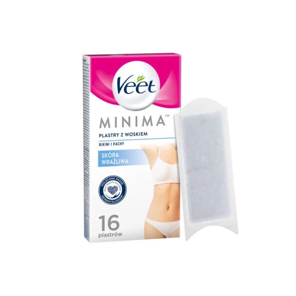 VEET MINIMA - Depilační pásky na bikini a podpaží, pro citlivou pleť, 16 ks