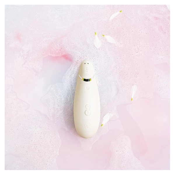 Womanizer Premium 2, Warm grey - Bezdotykový masér klitorisu, béžový