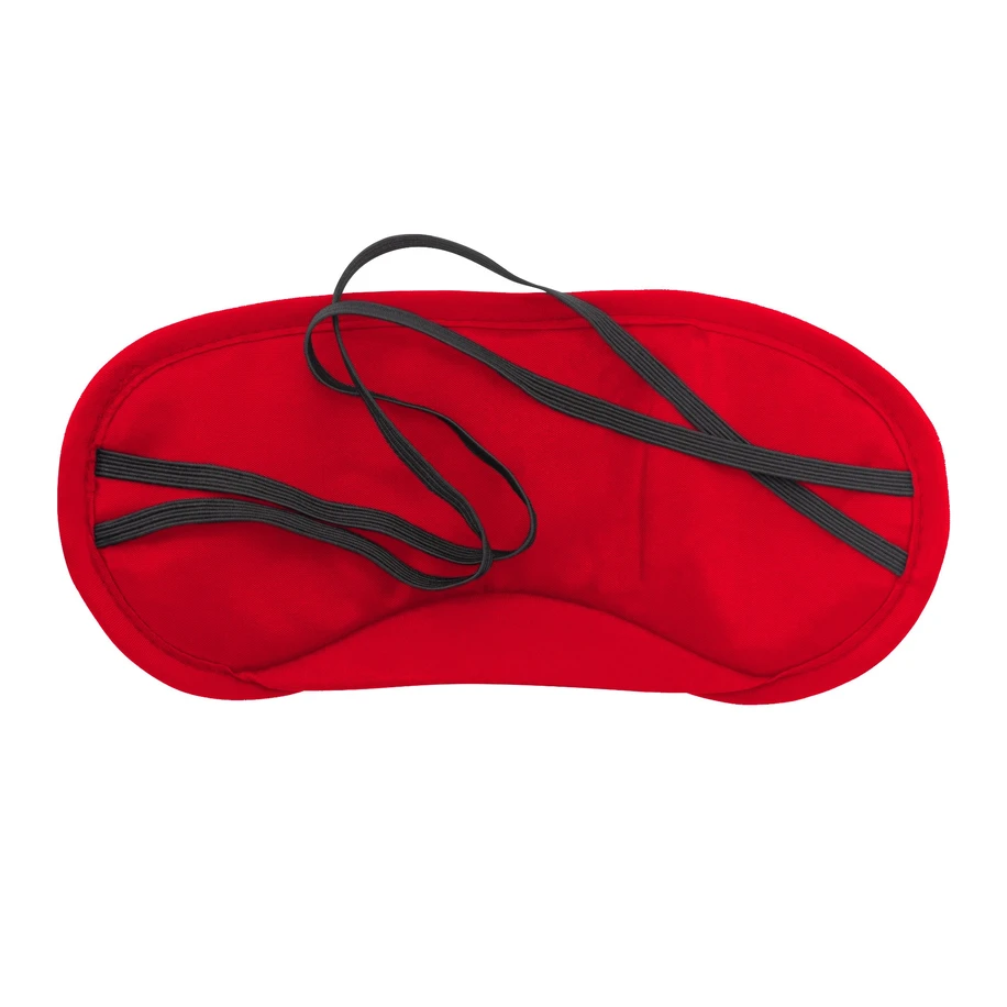 Crushious 2 satin blindfolds - Sada dvou očních masek, černá a červená.