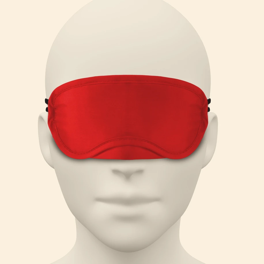 Crushious 2 satin blindfolds - Sada dvou očních masek, černá a červená.