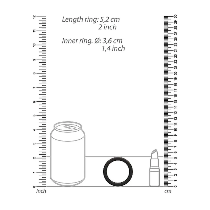 ShotsToys Round Cock Ring Set Black - Zestaw elastycznych pierścieni na penisa