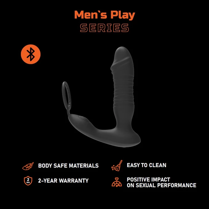 Erospace Men's Play B5 - Klouzavý masážní přístroj na prostatu ovládaný aplikací