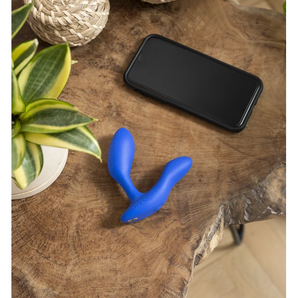 We-Vibe Vector + - vibrační masážní přístroj na prostatu, modrý