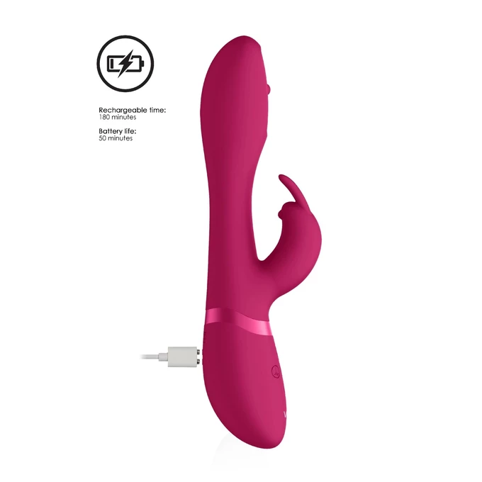 VIve Mira Spinning G Spot Rabbit Pink - Wibrator króliczek z wewnętrzną kulką