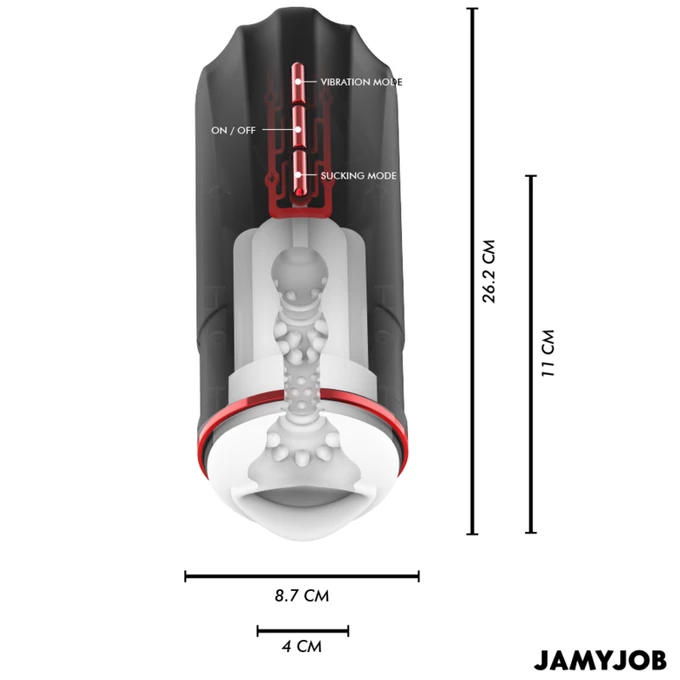 JAMYJOB Megabite Mouth - Automatický masturbátor s funkcí odsávání