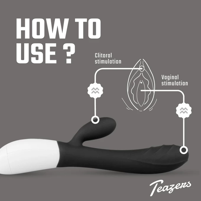 Teazers Tarzan Vibrator - Vibrátor Bunny, černý