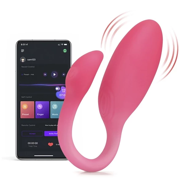 Magic Motion Flamingo Max - Vibrační vajíčko ovládané aplikací, růžové